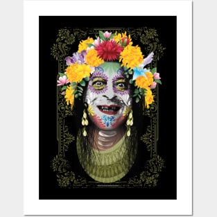 Lady dia de los muertos Posters and Art